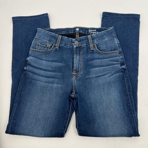 7 For All Mankind Blue Kimmie Straight Leg Jeans | Excellent Condition - Picture 3 of 8